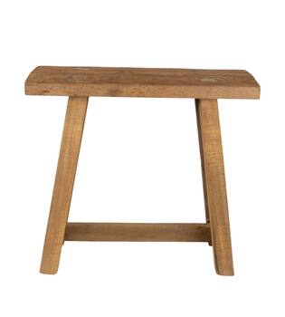 Stool rectangular reclaimed wood 50x20x45cm - Natural