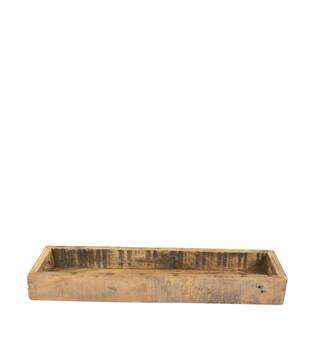 Tray rectangular reclaimed wood 58x18x6.5cm - Natural