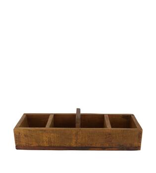Tray reclaimed wood 37x14x9.5cm - Brown