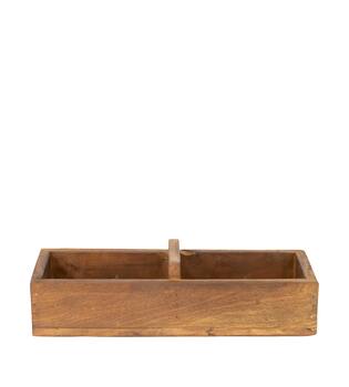 Tray reclaimed wood 37x14x9.5cm - Brown