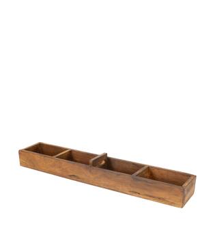 Tray reclaimed wood 76x14x9.5cm - Brown