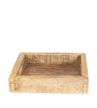 Tray reclaimed wood 28x28x6cm