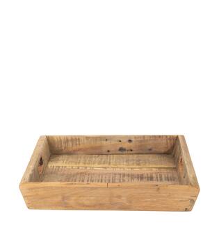 Tray reclaimed wood 38x38x7cm - Natural