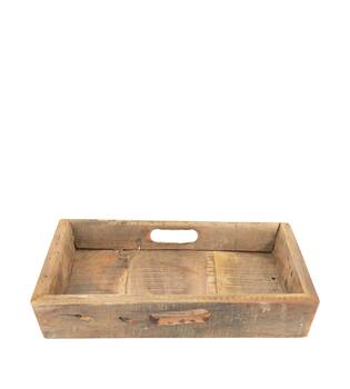 Tray reclaimed wood 38x38x7cm - Natural