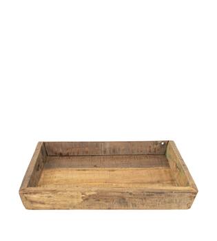 Tray reclaimed wood 46x46x7cm - Natural