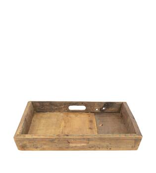 Tray reclaimed wood 46x46x7cm - Natural