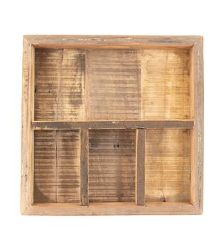 Tray reclaimed wood vintage 38x38x7cm