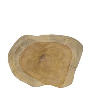Tray organic teak wood 28x18x2.5cm - Natural