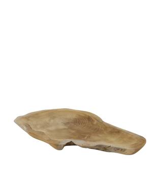 Tray organic teak wood 38x22x2.5cm - Natural