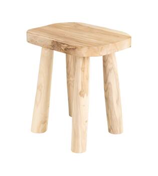 Stool rectangular teak wood 38x28x42cm