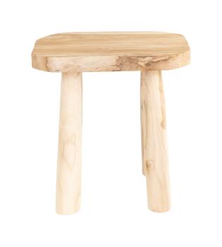 Stool rectangular teak wood 38x28x42cm