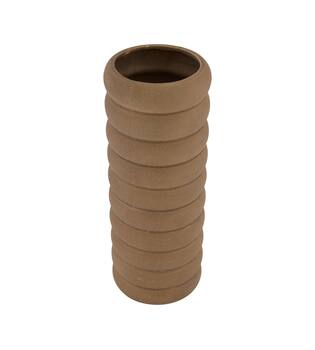 Vase round ceramic 9.5x9.5x25cm - Brown