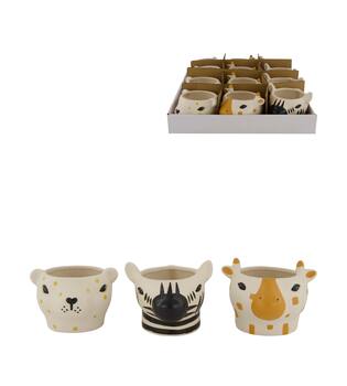 Planter animal in display ceramic 10x10x7.5cm A/3