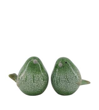Bird terracotta 9.5x13.5x12cm  - Green