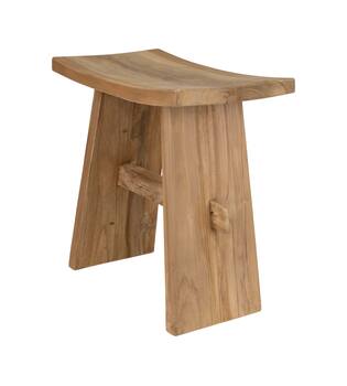 Stool teak wood 49x29x50cm - Natural