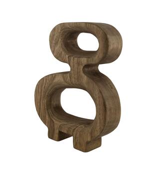 Statue paulownia wood 26x6x31cm - Brown