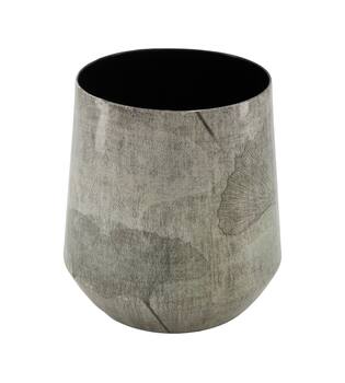 Planter leaf metal 22x22x22.5cm  - Grey