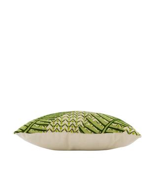 Cushion leaf print cotton 45x45x8cm