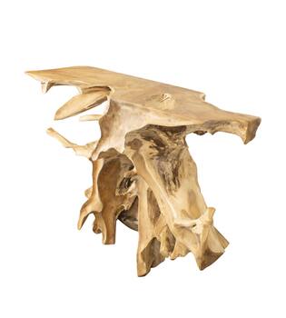 Side table teak wood 120x32x80cm - Natural