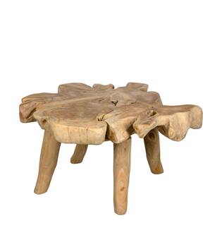Side table teak wood 90x90x48cm - Natural