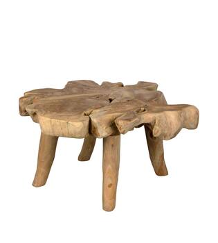 Side table teak wood 90x90x48cm - Natural