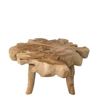 Side table teak wood 90x90x48cm - Natural