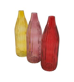 Bottle glass 8.5x8.5x28cm  - Pink
