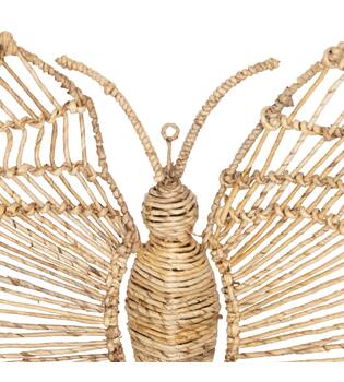 Wall art butterfly banana leaf 65x19x101cm - Natural