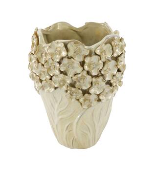 Vase with flowers ceramic 20x20x25cm