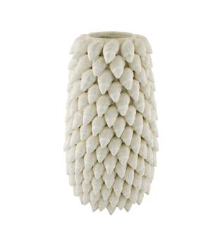 Vase ceramic with shells 23x23x42cm