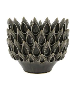 Planter ceramic 28x28x24cm - Grey