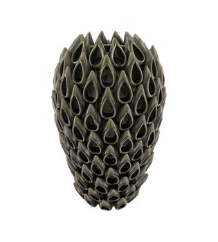 Vase ceramic 28x28x46cm - Grey