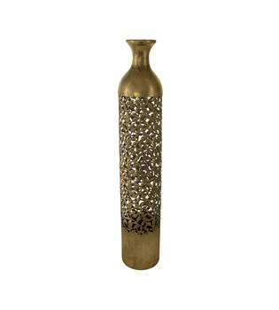 Bottle round metal 13.5x13.5x75.5cm - Gold