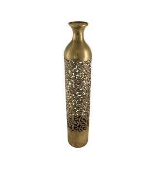 Bottle round metal 13.5x13.5x75.5cm - Gold