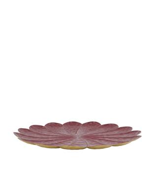 Tray round metal 38x38x2cm - Red