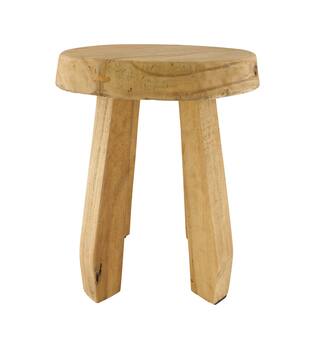 Stool teak wood 32x32x39cm - Natural