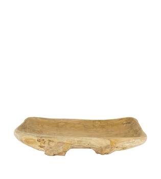 Bowl teak wood on feet 50x28x9cm - Natural