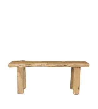 Bench teak wood 100x28x40cm - Natural