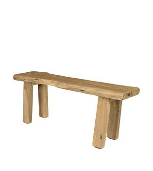 Bench teak wood 100x28x40cm - Natural