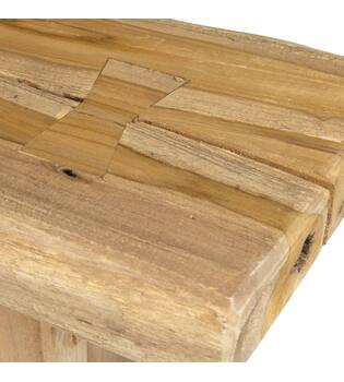 Bench teak wood 100x28x40cm - Natural