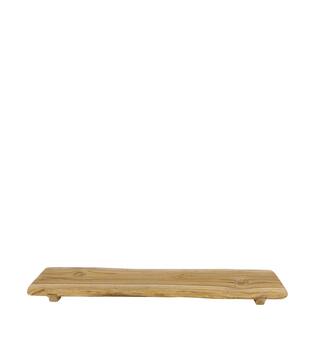 Tray teak wood on feet 58x12x3.5cm