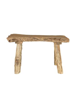 Bench teak wood 80x35x48cm KD - Natural