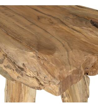 Bench teak wood 80x35x48cm KD - Natural
