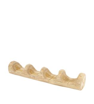 Winebottle holder teak wood 45x9x7cm - Natural