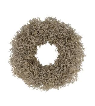 Wreath dry tree nature 55x55x13cm - White