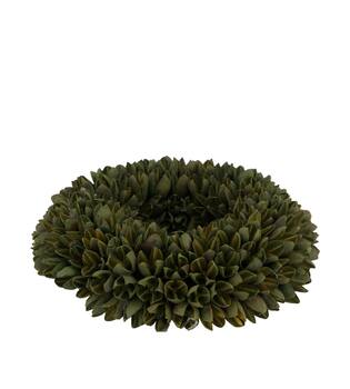 Wreath bakuli nature 27x27x7cm - Green