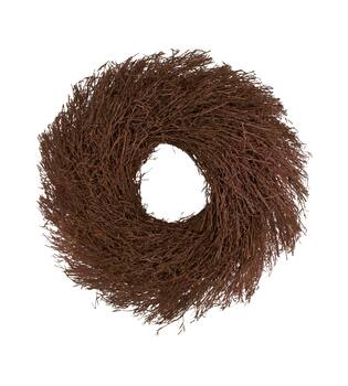 Wreath chili grass in poly wrap nature 59x59x14.5cm - Pink