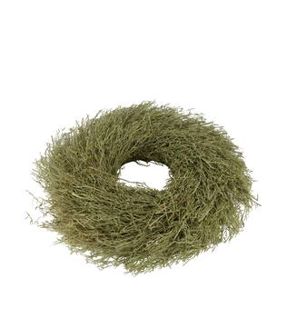 Wreath chili grass in poly wrap nature 59x59x14.5cm - Green