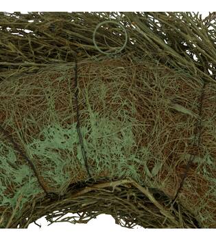 Wreath chili grass in poly wrap nature 59x59x14.5cm - Green