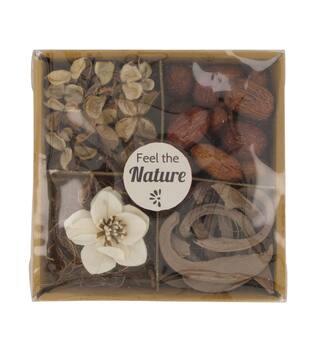 Exotic mix potpourri sola orchid tray nature 18.5x18.5x4cm - Natural